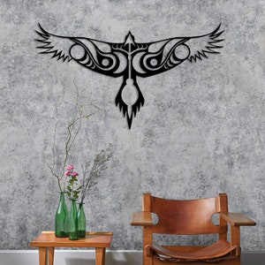 Black Eagle Metal Wall Art: Mountain Home Decor