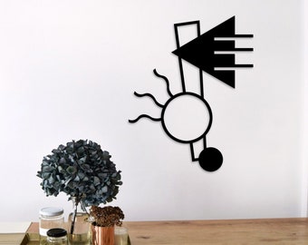 Modern Geometric Metal Wall Art: Abstract Sculpture