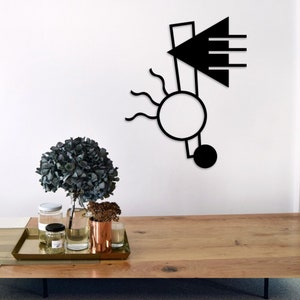 Modern Geometric Wall Art, Unique Vertical Wall Art, Metal Wall Sculpture, Abstract Metal Wall Art, Triangle Metal Wall Decor