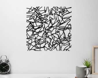 Modern Abstract Metal Wall Art - Minimalist Metl Home Decor - Housewarming Gift