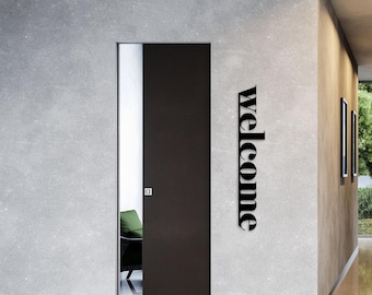 Metal Welcome Wall Art: Modern Porch Decor