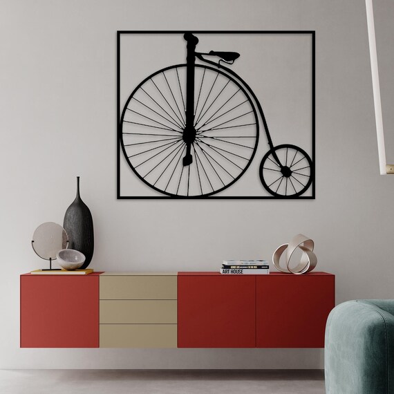 Metal Bicycle Wall Art Cycle Metal Wall Art Large Metal Bike Etsy