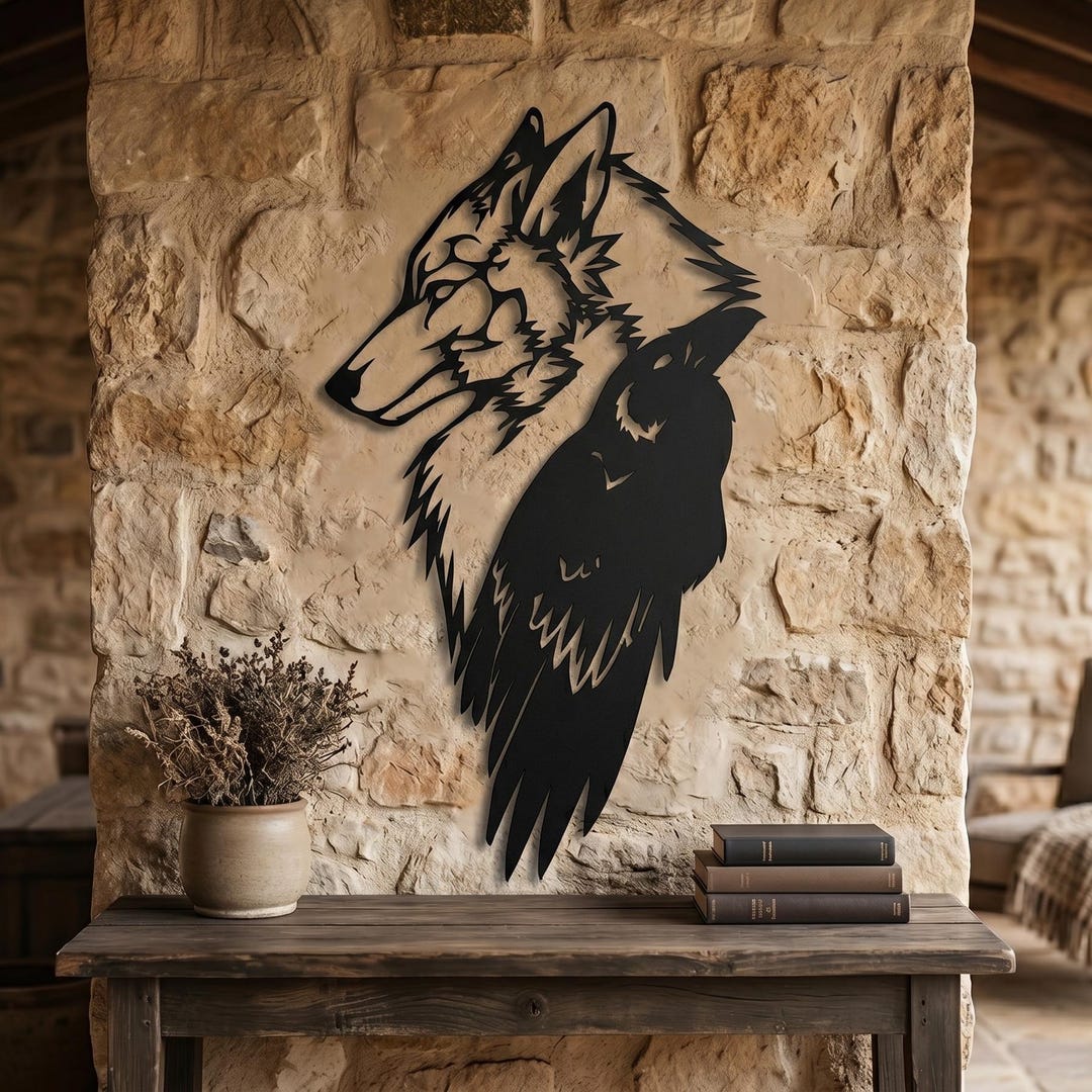 Wolf Metal Wall Art - Modern Cabin Style Decor - Wildlife Lovers Gift ...