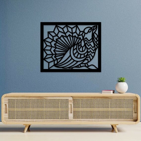 Metal Peacock Wall Hanging Large Peacock Wall Art Unique Etsy