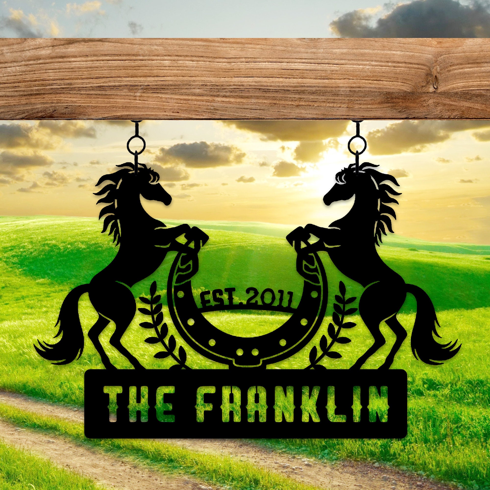 Outdoor Metal Horse Sign Modern Metal Horse Art Unique Farm Etsy