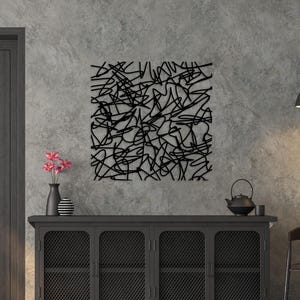 Modern Metal Line Wall Art, Minimalist Metal Line Art, Unique Birthday Gift, Office Entry Metal Wall Art, Bestseller Gift,  Christmas Gift