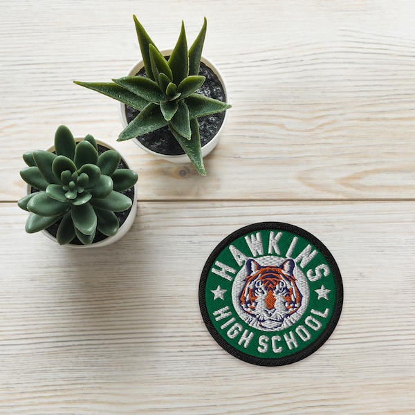 Stranger Things Embroidered patches, Hawkins High Embroidered Patches