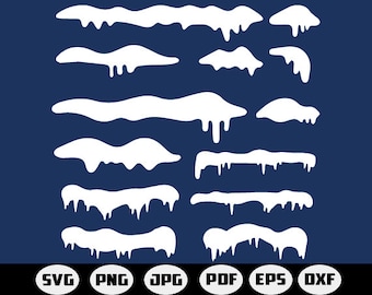 Snow Caps SVG Pack, Digital Download, Snow SVG Bundle, Snow SVG, Roof Snow, Rooftop Snow, Snow Winter, Snowy , Snow png