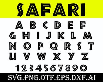 Safari Monogram Svg Letters  Numbers African font African font svg American font Svg  African Svg Instant Download
