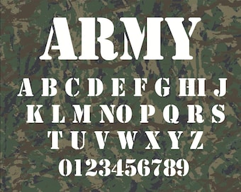 Military Stencil Font TTF SVG Military Font Army Font Military Stencil Font Stencil Army Font Navy Font Stencil