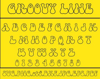 GROOVY FONT SVG, Retro Alphabet Svg, Vintage Font Svg, Groovy Alphabet Svg, Retro ClipArt, Retro Font Svg, Groovy ClipArt,holiday Retro Font