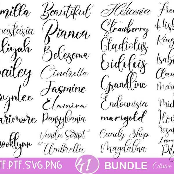 Cursive fonts Bundle Cursive fonts for Cricut Cursive font bundle Fonts bundle svg Wedding font bundle svg Fonts for Cricut Fonts Silhouette