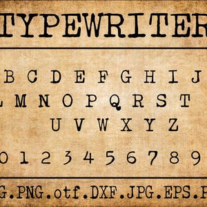 TYPEWRITER FONT SVG, Vintage Typewriter Font Svg, Typewriter Alphabet Svg, Typewriter ClipArt, Retro Font Svg, Vintage Font Svg, Vintage Svg