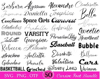 Cursive fonts Bundle Cursive fonts for Cricut Cursive font bundle Fonts bundle svg Wedding font bundle svg Fonts for Cricut Fonts Silhouette