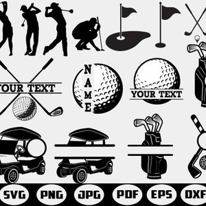Golf svg bundle,Golfer SVG,Ball Svg,Golf Club Svg,Player Svg,Golfing Svg,Golf Design Svg,Golf name frame,Golf monogram svg, Golfer Quotes