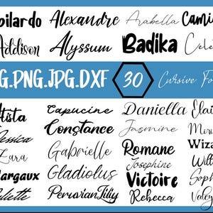 Polices manuscrites Svg, Svg police cursive, lot de polices Cursive Svg, police cursive pour Cricut, lot de polices Svg, polices de caractères, Svg police mariage