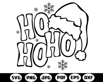 Ho Ho Ho SVG cut file,snowflakes svg, ho ho ho clipar, layered svg