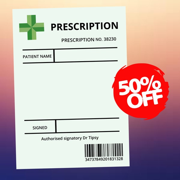 Prescription Label Etsy