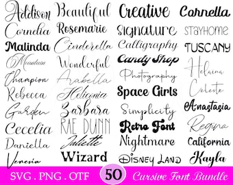 Handwritten Font Bundle - Perfect for Cricut, Procreate, Wedding, Unique Calligraphy, Cursive Fonts, SVG Font, Handmade Font, Elegant Fonts,
