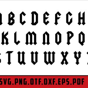 Acdc alphabet svg, vector rock font,Heavy Metal Font , vintage hard rockalphabet, rock letters print, instant download Australian design