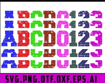 Mirror Font SVG, collegiate font, varsity letters svg, Stacked Letters, mirror font, stacked font svg, baseball font svg, Silhouette Vector