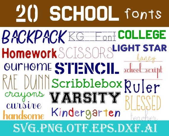 School Fonts Bundle - Tracing Fonts, Handwriting Lines Fonts, Fonts for Teachers, Kids Fonts, Writing Fonts, Teacher Fonts, Cricut Fonts