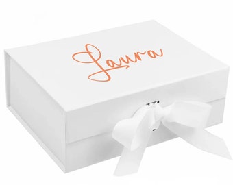 Luxury Gift Box|Magnetic Gift Box|Bridesmaid Maid of Honour gift box|Best man gift box|Personalised Name Box|Birthday Box|Groomsman Box
