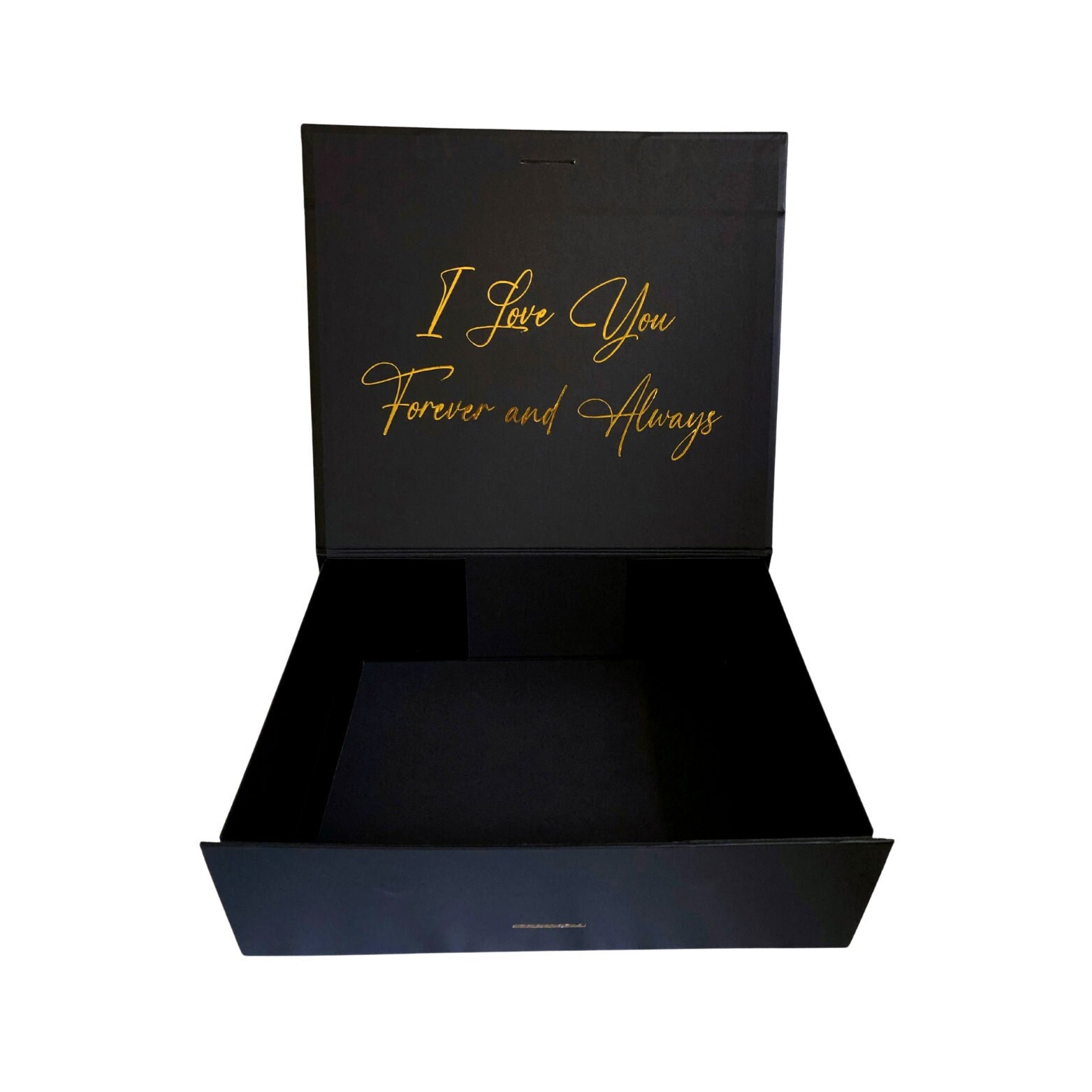 Personalised Silver Gift Box With Black Ribbon Bow 