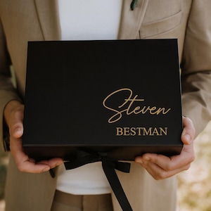 Luxury Gift Box|Magnetic Gift Box|Bridesmaid Maid of Honour gift box|Best man gift box|Personalised Name Box|Birthday Box|Groomsman Box