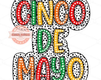 Cinco De Mayo Dalmatian PNG, Bright Mexican Fiesta Sublimation shirt design (Digital Download)
