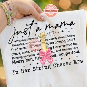 String Käse Mama PNG, lustige Mama Leben Shirt Design (digitaler Download)