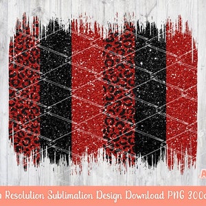 Valentine Brush Strokes Background PNG Sublimation | Glitter Leopard Red and Black brush stroke clipart PNG | Happy valentines day 2023 PNG