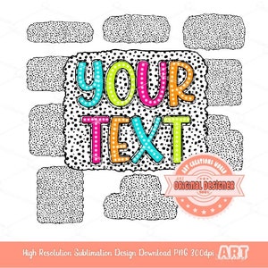Dalmatian Text Frames PNG Bundle, Spotted Animal Print Sublimation Backgrounds Clipart, Digital Download