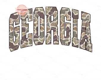Georgia Grunge Camo PNG, Distressed Varsity Camouflage GA State Sublimation shirt Design