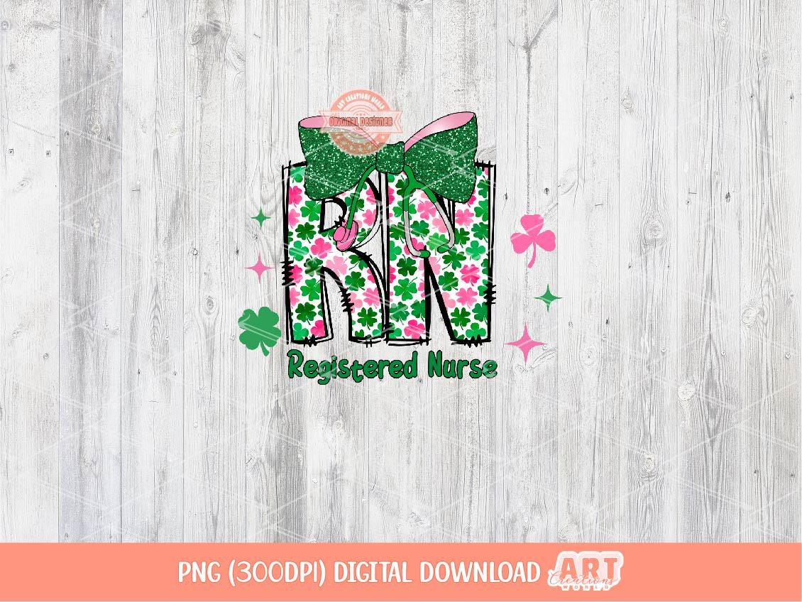 Nurse St Patricks Day Png Bundle, Coquette DSP LPN Cna RN Sublimation ...