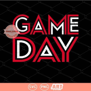 Game Day Double Line Design: Football Season SVG PNG (Digital Download