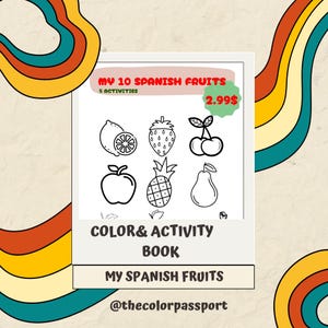 Printable Spanish Kids Book | Spanish Fruits, Vocabulary, Flashcards & Preschool Activities for Children