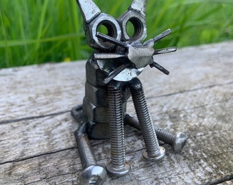 Metal CAT handmade from scrap metal