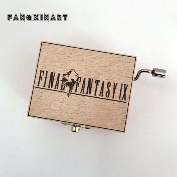 FINAL FANTASY IX Music Box, A Place to Call Hame, FFIX, Japanse Anime Thema muziekkist Houten Gegraveerd Handgemaakt Vintage Cadeau