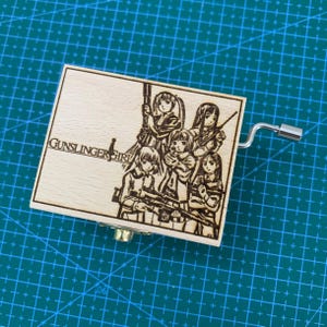 GUNSLINGER GIRL Music Box,たった1つの想い,Japanese Anime Theme music Chest Wooden Engraved Handmade Vintage Gift