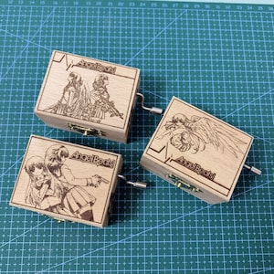 Angel Beats! OP My Soul,Your Beats!, Japanese Anime Theme Music Box, Wooden Melody Personalized  Engraved Handmade Vintage Gift