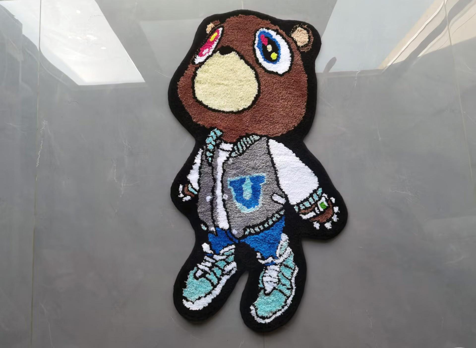 Kanye West Dropout Bear Tufted Rug Custom Anime Game Design Knitting ...