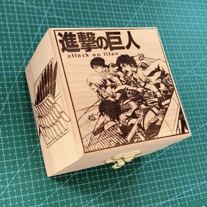 Eren Jaeger Levi Mikasa Electronic Music Box | echargeable USB sound mechanism | Custom Japanese Anime Game Song By Music Box Version