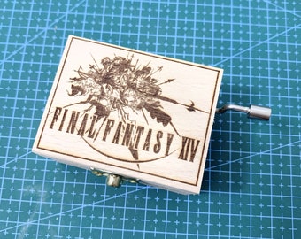 Final Fantasy XIV FF14 FF Prelude Crystal Theme Hand Cranked Wooden Melody Music Box Personalized Engraved Gift