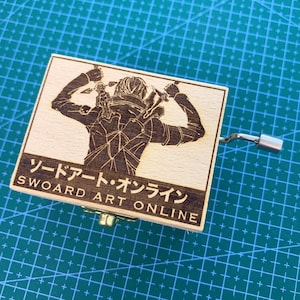 SAO Luminous Sword , Swordland, Japanese Anime Theme Music Box, Wooden Melody Personalized Engraved Handmade Vintage Gift