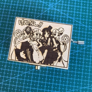 K-ON! Cagayake! GIRLS, Don&#39;t say &quot;lazy&quot; Japanese Anime Theme Music Box, Wooden Melody Personalized Engraved Handmade Vintage Gift