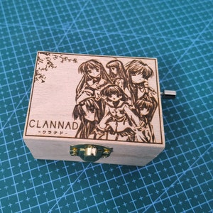CLANNAD ED Dango Familie だんご大家bezug, Dango Daikazoku, Japanische Anime Thema Spieluhr aus Holz graviert Handmade Vintage Geschenk