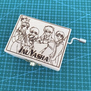 Japanese Anime Theme Music Box, Affections Touching Across, To Love’s End, Wooden Engraved Handmade Vintage Gift image 2