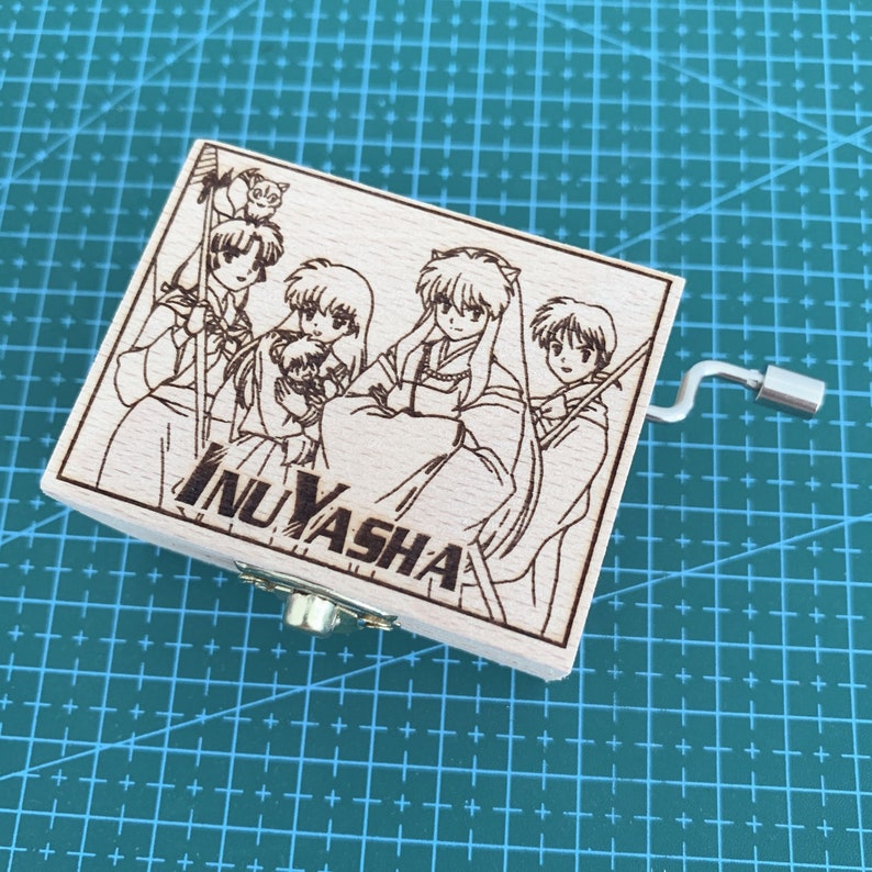 Japanese Anime Theme Music Box, Affections Touching Across, To Love’s End, Wooden Engraved Handmade Vintage Gift image 2
