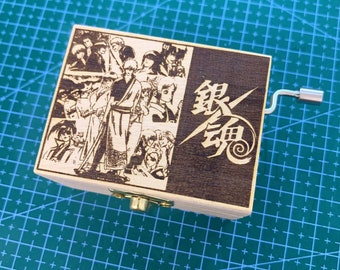 Japanese Anime Game Theme Music Box, Silver Soul ぎんたま Kiseki Snowkel Wooden Melody Personalized  Engraved Handmade Vintage Gift